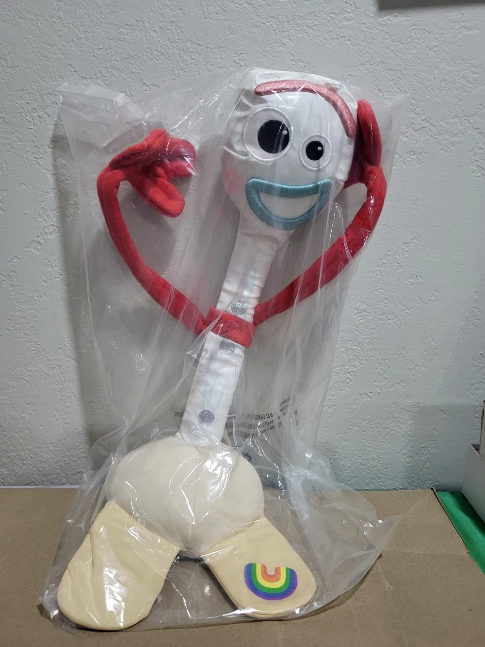 Forky Plush Toy in White, Red & Blue